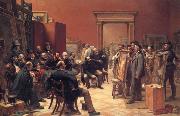 Charles west cope RA The Council of the Royal Academy Selecting Pietures for the Exhibition china oil painting artist